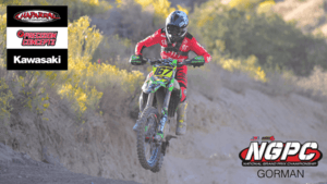 Photo of Zach Bell riding his KX450 at the 2019 Gorman NGPC