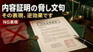 「脅し文句」は逆効果。内容証明で合法的に“効かせる”書き方とNG表現