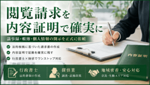 閲覧請求を内容証明で行う｜法的根拠の示し方・文面設計・不達時の対応まで