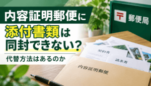 内容証明郵便に添付書類ははれない？代替方法はあるのか
