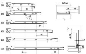 Установка роликовых направляющих на ящик. Схема установки шариковых направляющих полного выдвижения. Направляющие для комода своими руками. Расчет крепления направляющих для выдвижных ящиков. Роликовые направляющие для выдвижных ящиков схема установки.