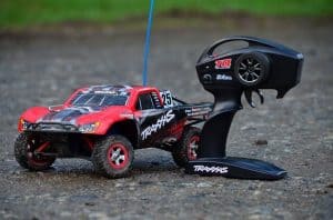 Remote control cars operate via radio waves.