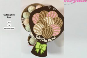 Archivo para cortar y armar caja en forma de conchas