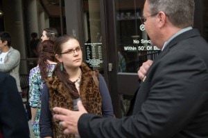 "So you're telling me cops want to legalize drugs?" Mikayla Hellwich, left, landed a job as Media Relations Associate at Law Enforcement Against Prohibition (LEAP)