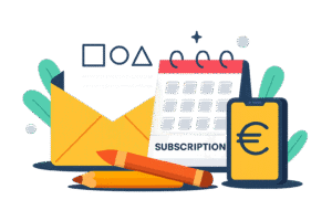 ilustracja pokazująca Stała współpraca i abonament graficzny dla firm