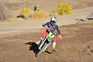 Clay Hengeveld riding his KX250 at the 2019 Gorman NGPC