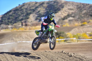 Clay Hengeveld riding his KX250 at the 2019 Gorman NGPC