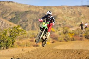 Clay Hengeveld riding his KX250 at the 2019 Gorman NGPC