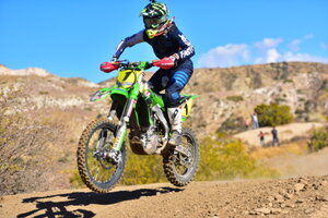 Clay Hengeveld riding his KX250 at the 2019 Gorman NGPC