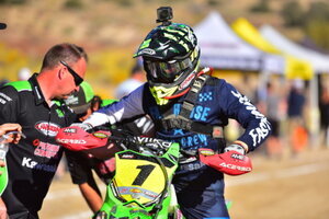 Clay Hengeveld riding his KX250 at the 2019 Gorman NGPC