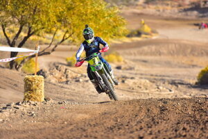 Clay Hengeveld riding his KX250 at the 2019 Gorman NGPC