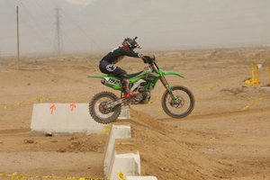 JP Alvarez riding his KX250 at the 2020 Primm WORCS race