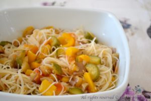 Spaghetti di riso con verdure bimby