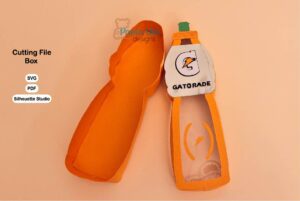 Archivo digital para recortar y armar caja en forma de bebida