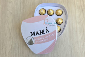 Archivo para recortar y armar caja en forma de Ponds con soporte de chocolates