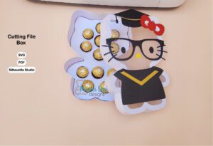 8 archivo para recortar y armar caja en forma de gata