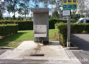 Entsorgung am Wohnmobilstellplatz in Brügge