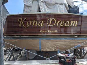 boat stern of Kona Dream