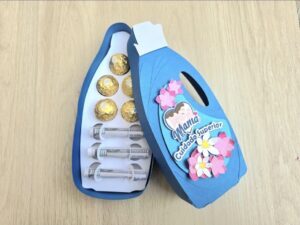 Archivo digital para recortar y armar caja en forma de suavizante suavitel madre