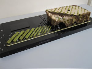Maquette de concours architecture du Pavillon de l'exposition universelle de Milan XTU au 1/100ème