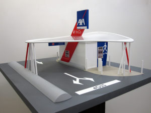 Maquette prototype d'un distributeur automatique drive pour AXA par Sem Bice