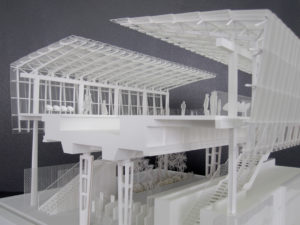 Maquette blanche de la sattion Coteaux Beauclair pour la RATP par Marc Mimram