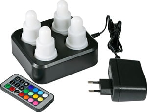 LED Set Rechargeable, Multicolour 4 pcs 70x40mm (13h)