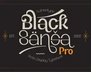 Black Sansa Pro – Retro Display Font