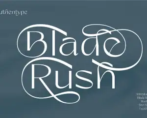 Blade Rush – Modern Sans Serif Typeface