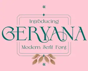 Geryana Modern Serif Font