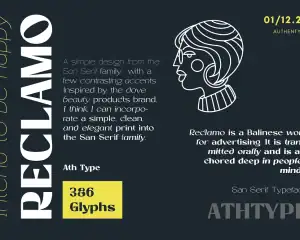 Reclamo – 18 San Serif Font