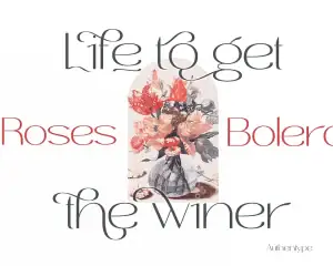 Roses Bolero Elegant Sans Serif