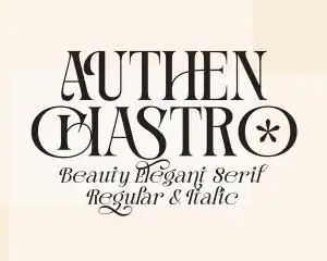 Authen Chastro Serif & Elegan Italic