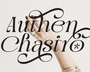 Authen Chastro Serif & Elegan Italic