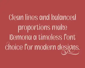 Bemona – Beautiful Simple Sans Serif