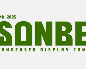 Sonbe Bold Logo Font – Ultra Condensed Display Typeface