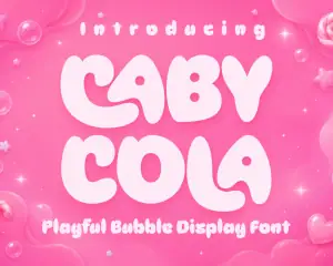 Caby Cola – Retro Bubble Display Font