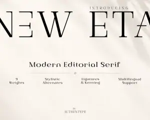 New Eta – Modern Editorial Serif Font Family