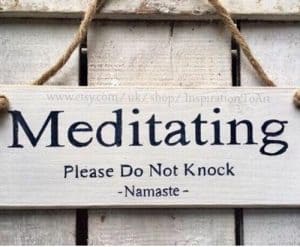 hanging meditation door sign