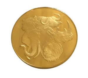Big 5 South African wildlife gold medallion - sell gold coins Johannesburg LMB Jewellery