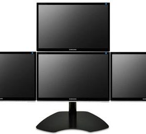 KT431 Quad Monitor Stand 1 over 3 array