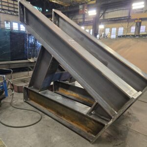 Heavy steel beam weldment