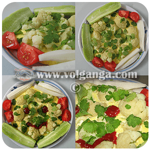 Omelette with cauliflower. Enjoy your tasty and healthy meal :)