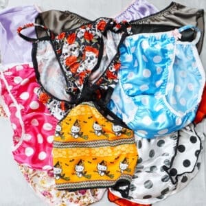 SECONDS LOT 10 Pieces WOMEN'S Sissy Satin Foil shiny Panties sz XL/XXL