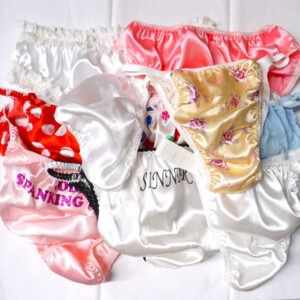 SECONDS LOT 10 Pieces MEN'S Sissy Satin Foil shiny Panties sz S/M