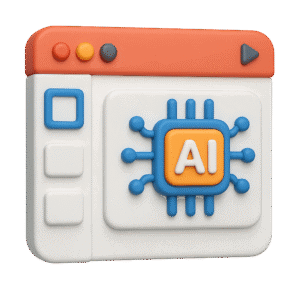 Sztuczna inteligencja w tym samym clay-3D stylu PowerPoint