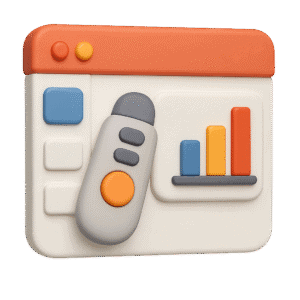 narzędzie do prezentacji PowerPoint z pilotem i wykresem