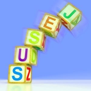 Why We Celebrate Easter: The Way Of The Cross (Part 1 of 3). 2 The Name Jesus Spelled In Blocks