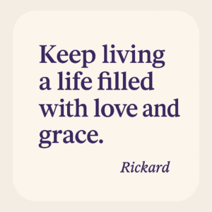Inspirational message promoting grace and love in Christian life,