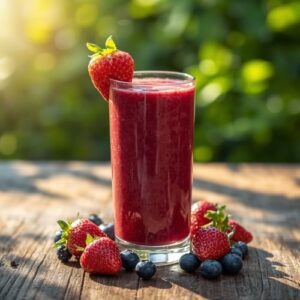 image of a strawberry and banana-smoothie,